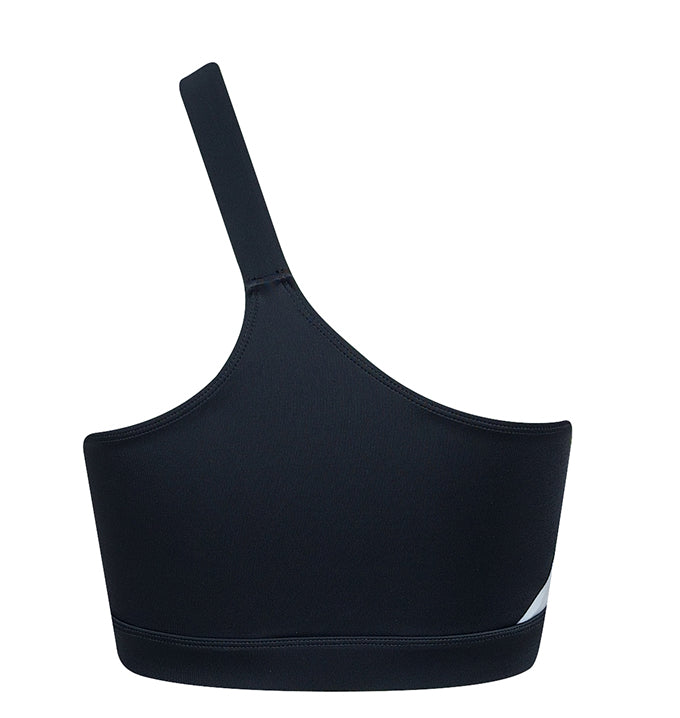 BYRON ONE SHOULDER BIKINI TOP black/white